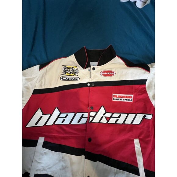Aelfric Eden Blackair Patchwork Motorsports Varsity Jacket Men's Size M - Picture 8 of 8